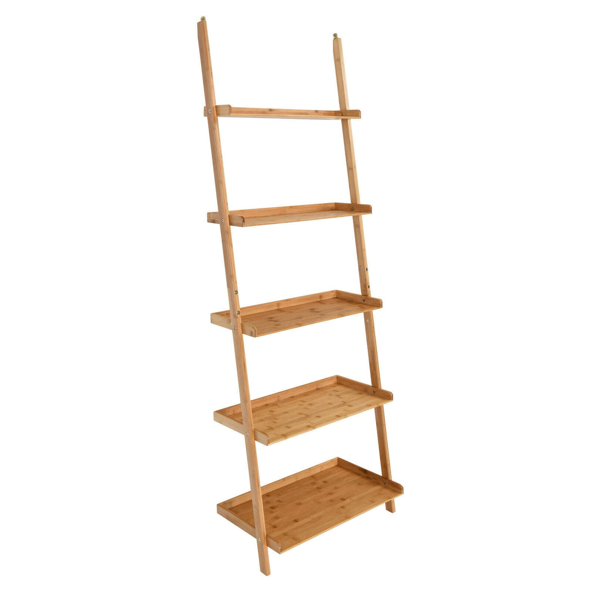 5-Tier Bamboo Ladder Plant Shelf