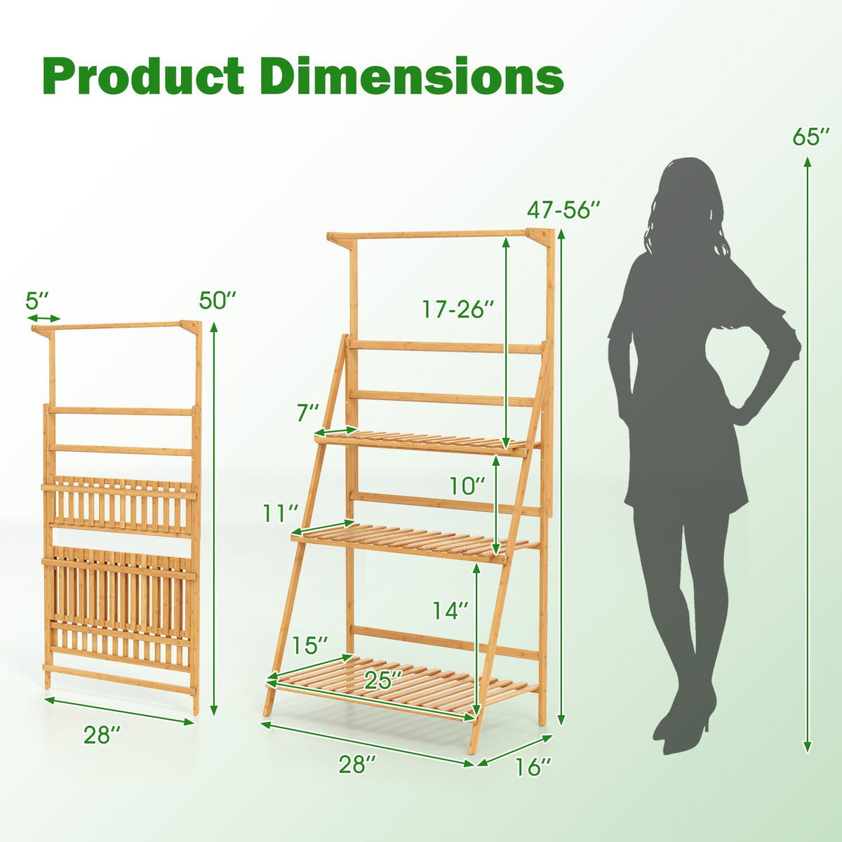 3-Tier Bamboo Hanging Plant Stand