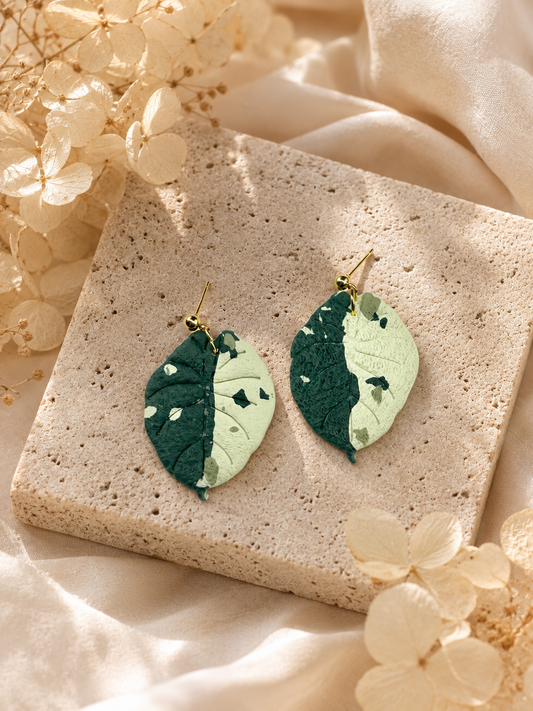 Alocasia Maharani Albo Earrings