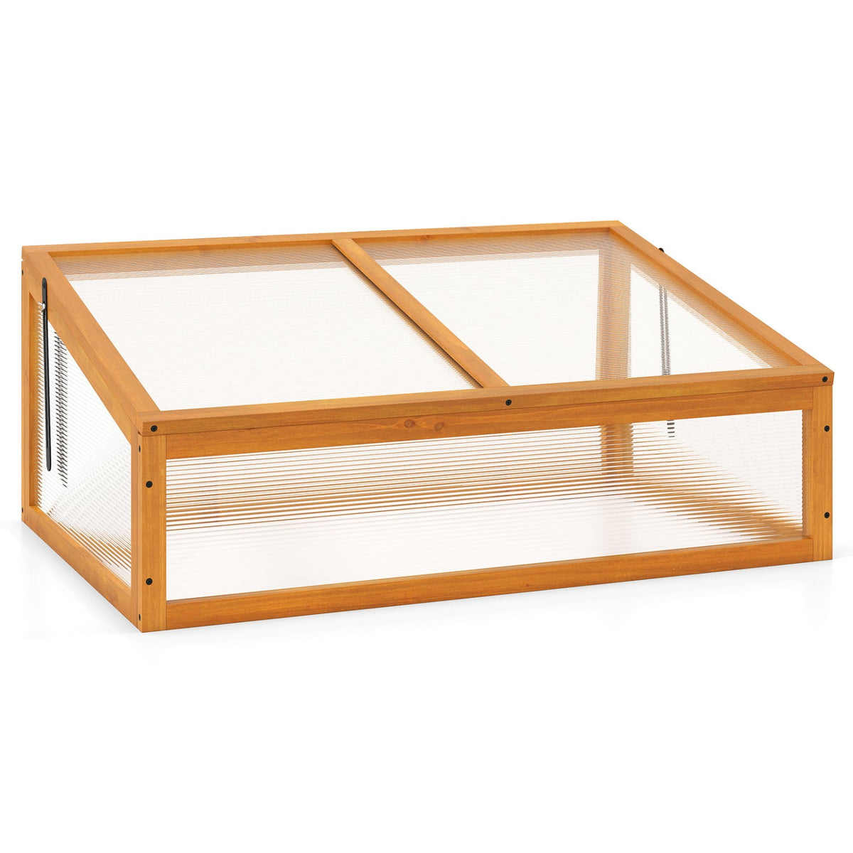 Wood Cold Frame Greenhouse with Flip-Top Roof