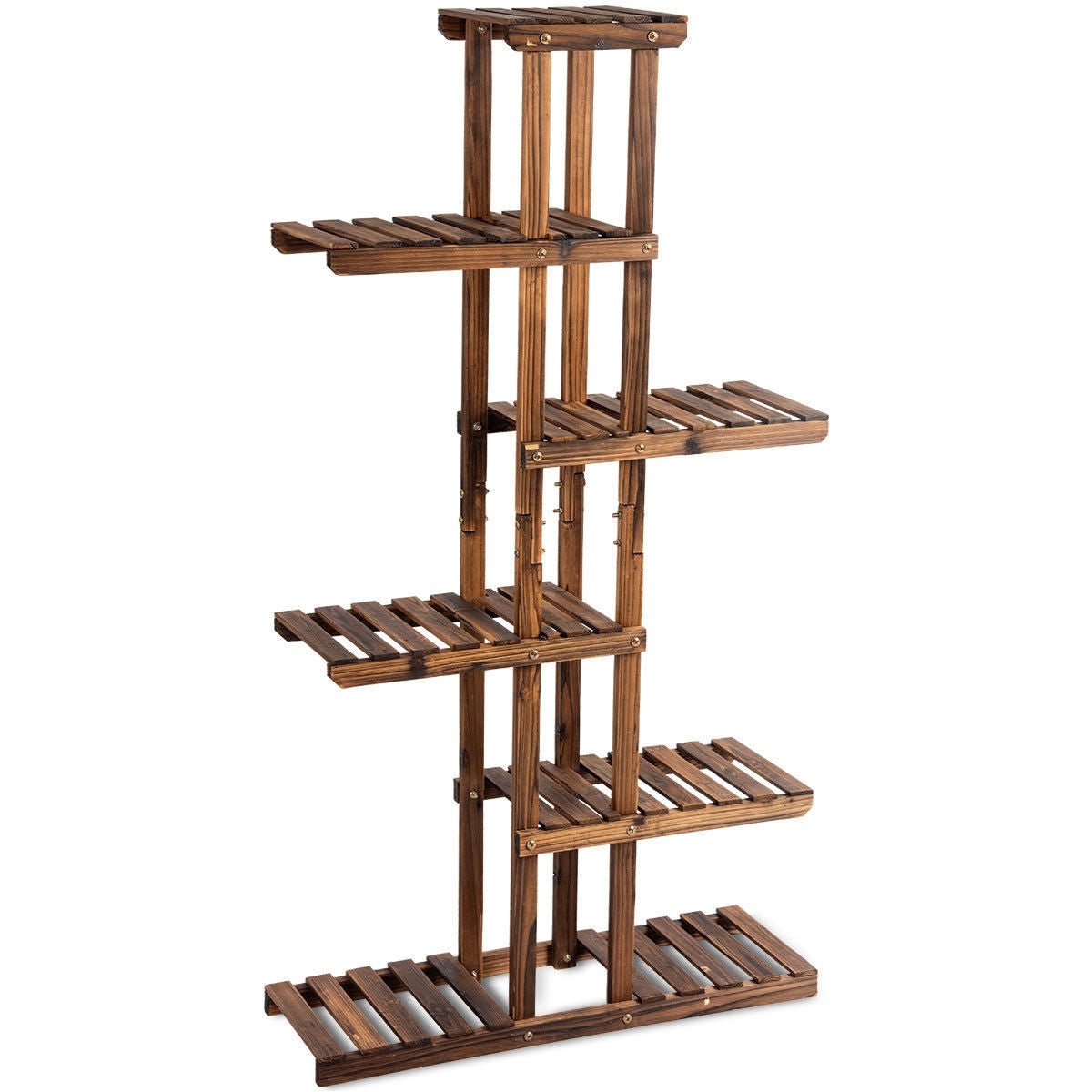 6-Tier Garden Wooden Plant Rack