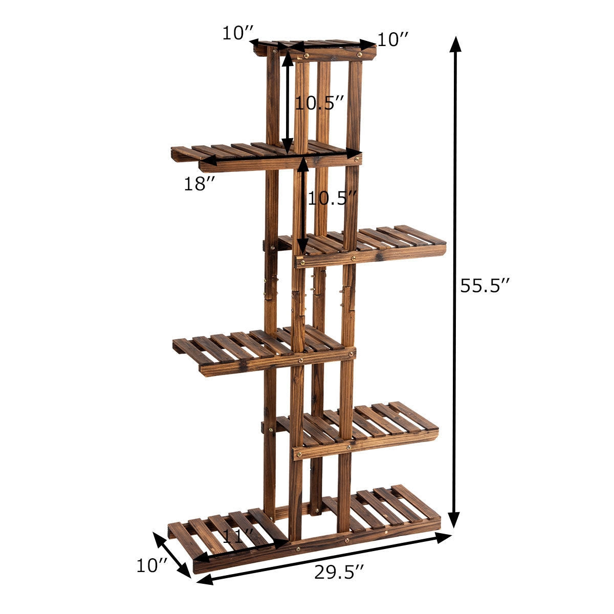 6-Tier Garden Wooden Plant Rack