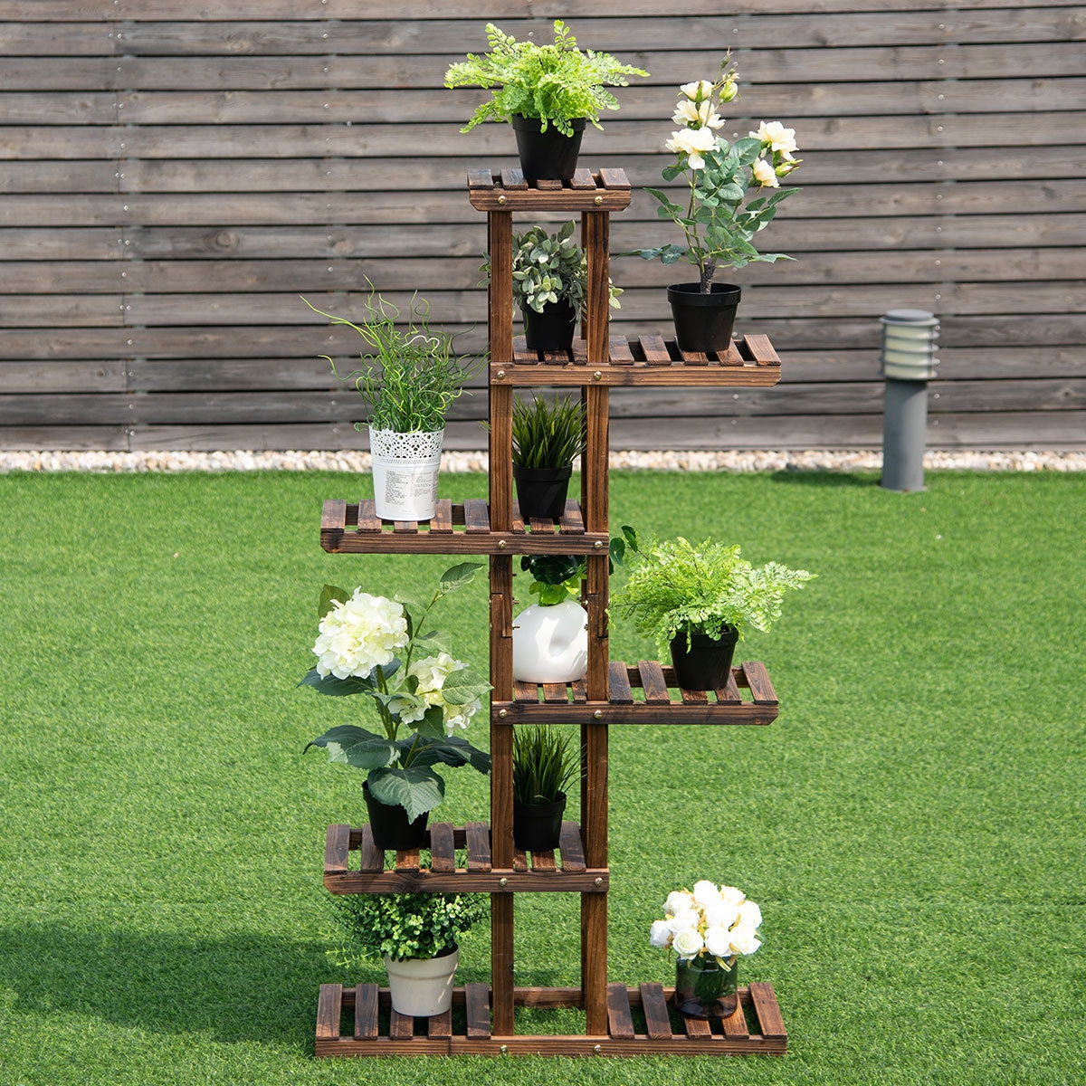 6-Tier Garden Wooden Plant Rack