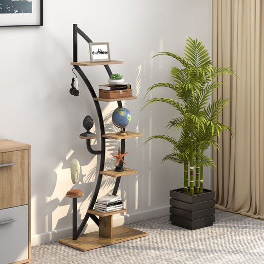 6-Tier Metal Plant Stand for 9 Pots